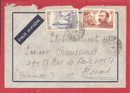 Y&T N°128+137   ABIDJAN Vers  FRANCE 1938  2 SCANS - Lettres & Documents