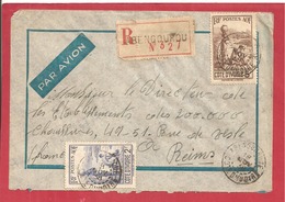 Y&T N°128+130+114   ABENGOUROU Vers  FRANCE 1938  2 SCANS - Lettres & Documents