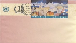 Onu, United Nations, Nations Unies,new York, Entier Postal 1999 , Env Fdc, Cripticandina Bolivie - Covers & Documents