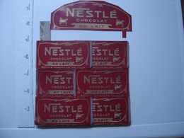 Très Ancien Carton Publicitaire NESTLE CHOCOLAT Au LAIT Incomplet ? - Plaques En Carton