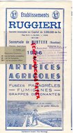 84- MONTEUX-75 PARIS- RARE CATALOGUE E ETS. RUGGIERI-ARTIFICES AGRICOLES-FUSEES PARAGRELES-ADOLPHE TOUCHELAY MONTRICHARD - Agriculture