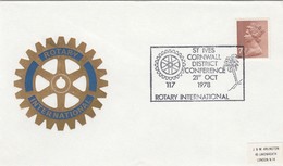 GREAT BRITAIN. ROTARY.  FDC. 1978 - Rotary, Club Leones