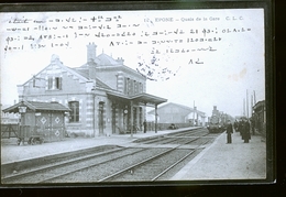 EPONE LA GARE RARE LETTRE CODEE                           JLM - Epone