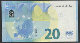 EURO 20  ITALIA SB S021  "42"  DRAGHI  UNC - 20 Euro