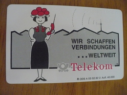 Phonecard Germany A 03. 02.92. 40.000 Ex - A + AD-Series : Publicitaires - D. Telekom AG