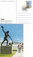 Onu,united Nations, New York ,entier Postal  2003  Fdc, This Is The United Nations Illustration,statue, Sculpture - Storia Postale