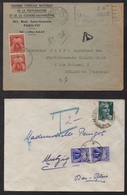 TYPE "GERBES" / 1946 - 2 LETTRES TAXEES (ref 7926) - 1859-1959 Brieven & Documenten