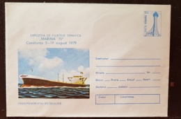 ROUMANIE, Phare, Phares, Faro, Lighthouse. Entier Postal Neuf Emis En 1979. Bateau Petrolier - Vuurtorens