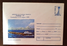 ROUMANIE, Phare, Phares, Faro, Lighthouse. Entier Postal 1979. Bateau Mineralier - Leuchttürme
