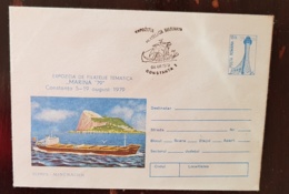 ROUMANIE, Phare, Phares, Faro, Lighthouse. Entier Postal 1979. Bateau Mineralier TOMIS - Phares