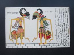AK 1912 Indonesien Radhen Leksmana Praboe Rama. Künstlerkarte. Verwendet In Den Niederlande In Die Schweiz Gesendet!! - Indonesië