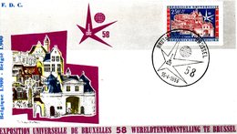 BELGIQUE. N°1050 De 1958 Sur Enveloppe 1er Jour. Exposition Universelle De Bruxelles. - 1958 – Bruselas (Bélgica)