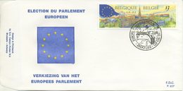 BELGIO  - FDC 1989 - ELEZIONE PARLAMENTO EUROPEO - ANNULLO SPECIALE - 1981-1990