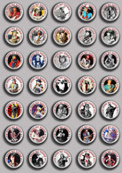 35 X Stevie Ray Vaughn Music Fan ART BADGE BUTTON PIN SET 1 (1inch/25mm Diameter) - Musique