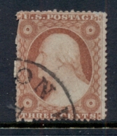 USA 1857-61 Sc#25 3c Washington TyI FU - Other & Unclassified