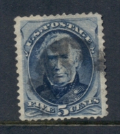 USA 1879 Sc#185 5c Zachary Taylor, Large Banknote FU - Autres & Non Classés