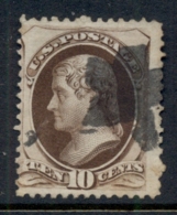 USA 1879 Sc#188 10c Jefferson, Large Banknote, Soft Paper FU - Sonstige & Ohne Zuordnung