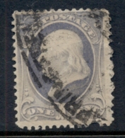 USA 1881-82 Sc#206 1c Franklin, Large Banknote, Soft Paper FU - Otros & Sin Clasificación
