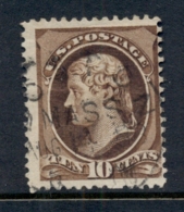 USA 1881-82 Sc#209 10c Jefferson, Large Banknote, Soft Paper FU - Sonstige & Ohne Zuordnung