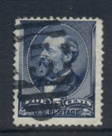 USA 1888 Sc#216 5c Garfield Blue FU - Other & Unclassified