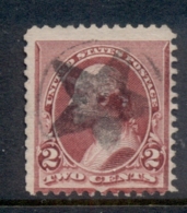 USA 1890-93 Sc#219D Washington 2c Lake FU - Sonstige & Ohne Zuordnung