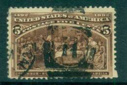 USA 1893 Sc#234 5c Columbian Exposition FU Lot67188 - Andere & Zonder Classificatie