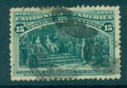 USA 1893 Sc#238 15c Columbian Exposition FU Lot67193 - Other & Unclassified