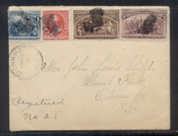 USA 1894 1c, 5c, 2c Columbian Cover To NY - Otros & Sin Clasificación