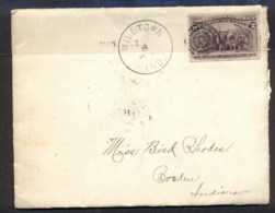 USA 1894 2c Columbian Cover To Indianna - Sonstige & Ohne Zuordnung