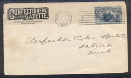 USA 1895 1c Columbian Advertising CC Cover, Confectionery - Other & Unclassified