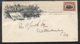USA 1901 2c Pan American On Clothiers Advertising Cover - Other & Unclassified