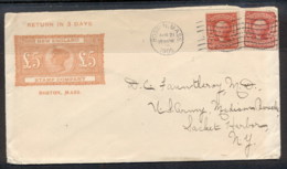 USA 1905 2x2c Washington Advertising Cover Stamp Dealer - Altri & Non Classificati