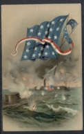 USA 1908 PPC Patriotic, Naval Monitor - Andere & Zonder Classificatie