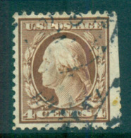 USA 1908-09 Sc#334 4c Orange Brown Washington Perf 12 Wmk D/L FU Lot68879 - Sonstige & Ohne Zuordnung