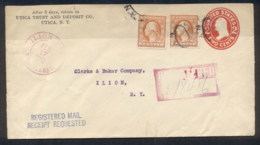 USA 1912 Uprated 2x 6c Washington, Bank CC Cover To NY - Andere & Zonder Classificatie