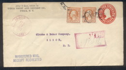 USA 1912 Uprated 2x 6c Washington, Bank CC Cover To NY - Altri & Non Classificati