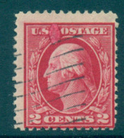 USA 1912-14 Sc#406 2c Carmine Washington TyI Perf 12 Wmk S/L ERROR, Ink Blot  FU Lot68957 - Autres & Non Classés