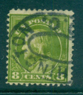 USA 1912-14 Sc#414 8c Pale Olive Green Franklin Perf 12 Wmk S/L FU Lot68961 - Altri & Non Classificati