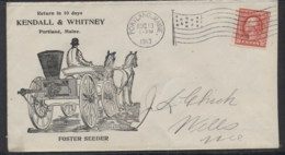 USA 1913 2c Washington Advertising Cover, Horse & Cart , Farming Seeder - Other & Unclassified