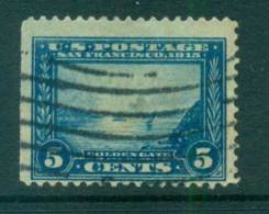 USA 1913 Sc#399 5c Panama-Pacific Exposition Perf 12 FU Lot67298 - Other & Unclassified