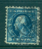 USA 1913-15 Sc#428 5c Blue Washington Perf 10 Wmk S/L FU Lot69010 - Other & Unclassified