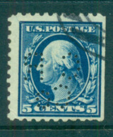 USA 1913-15 Sc#428 5c Blue Washington Perf 10 Wmk S/L FU Lot69011 - Altri & Non Classificati