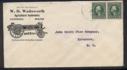USA 1915 2x1c Washington Advertising Cover, Agricultural Implements - Other & Unclassified