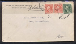 USA 1915 2x2c, 1c Washington CC Cover To Switzerland - Autres & Non Classés