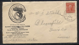 USA 1916 2c Washington Advertising Cover , Poultry Farm - Other & Unclassified