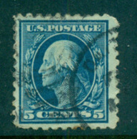 USA 1916-17 Sc#466 5c Blue Washington Perf 10 No Wmk FU Lot69065 - Other & Unclassified