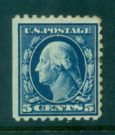 USA 1916-17 Sc#466 5c Blue Washington Perf 10 No Wmk FU Lot69068 - Other & Unclassified