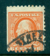 USA 1916-17 Sc#468 6c Red Orange Washington Perf 10 No Wmk FU Lot69072 - Autres & Non Classés