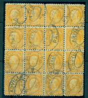 USA 1916-17 Sc#472 10c Orange Yellow Franklin Perf 10 No Wmk Blk 4 FU Lot69094 - Altri & Non Classificati