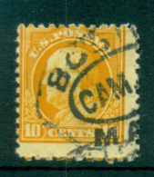 USA 1916-17 Sc#472 10c Orange Yellow Franklin Perf 10 No Wmk FU Lot69085 - Autres & Non Classés
